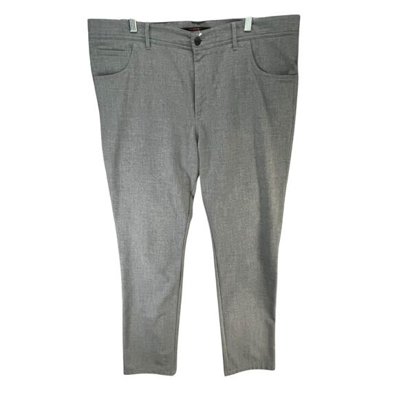 Alberto Ceramica Stone Pants Men 40x34 Gray Modern Fit Straight Leg Smart Casual - Picture 1 of 14